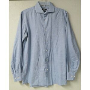 Mens Hugo Boss Mark US Sharp Fit Blue Size 15 32/33 Dress Shirt‎ Button Front